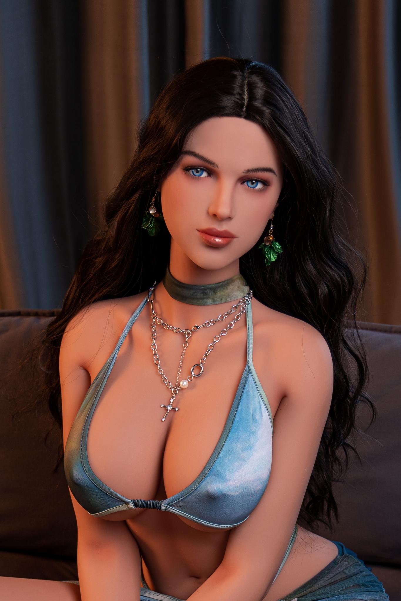 168 standing, Free Almond Medium Curly Wig/ 90*53*87-ybd sex dolls  [In Stock USA | Fast Shipping]